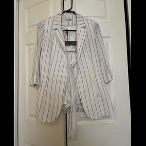 Fashion nova striped shorts and blazer set